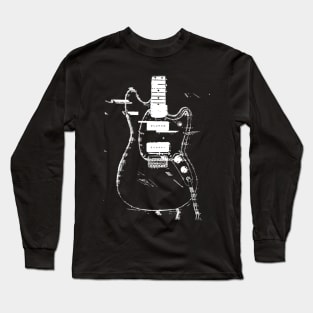 Glitch Offset Guitar Long Sleeve T-Shirt